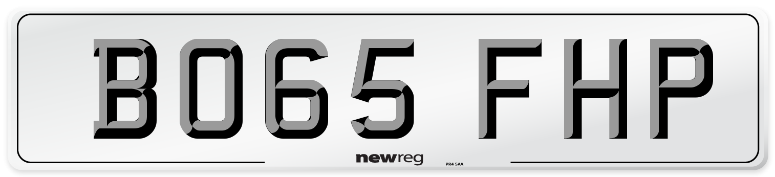 BO65 FHP Number Plate from New Reg